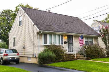 New Jersey, ABD 'deki geleneksel Amerikan Evi. Güzel eski tarz Amerikan evi..