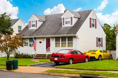New Jersey, ABD 'deki geleneksel Amerikan Evi. Güzel eski tarz Amerikan evi..