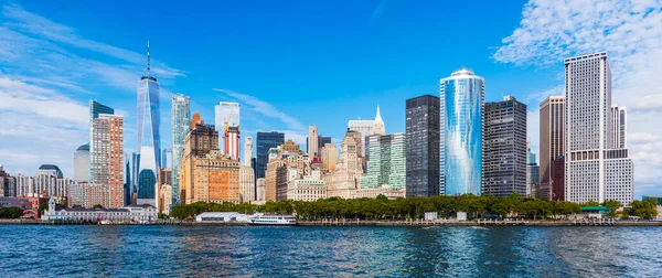 Manhattan Panoramic Skyline View New York City Usa Office Buildings — Stock Photo, Image