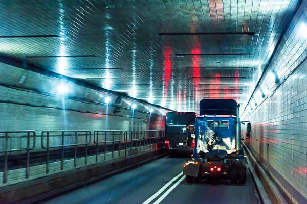 林科伦Tunnel在纽约市 林肯隧道高速公路连接新泽西和纽约 New York Usa — 图库照片