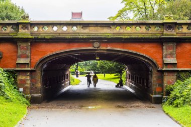CENTRAL Parkı. Central Park, Manhattan 'da bir şehir parkı. Turistler için popüler bir yer. New York City, ABD.