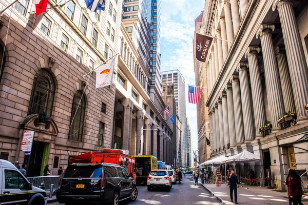 New York Usa September 2018 Wall Street Financial District New — Stock Photo, Image