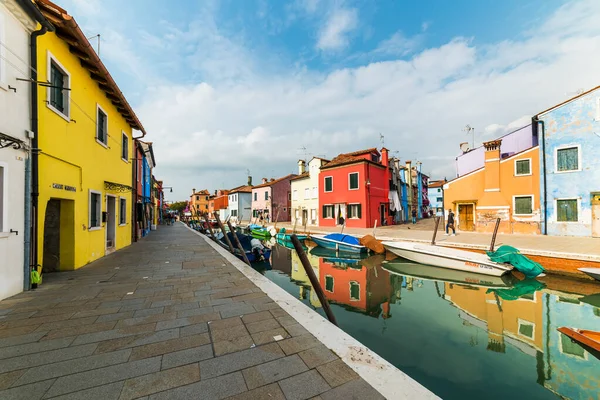 Бурано Венеция Сентября 2019 Года Остров Бурано Венецианской Лагуне Северная — стоковое фото