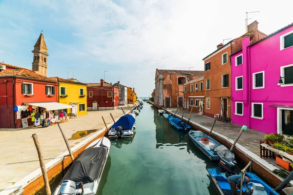 Isla Burano Venecia Septiembre 2019 Coloridas Casas Tradicionales Burano Isla — Foto de Stock