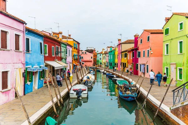 Burano Island Venice September 2019 Colorful Traditional Houses Burano Burano — Stock Photo, Image