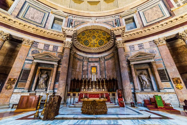 Rzym Włochy Czerwiec 2019 Wnętrze Pantheon Starożytna Świątynia Rzymska Centrum — Zdjęcie stockowe