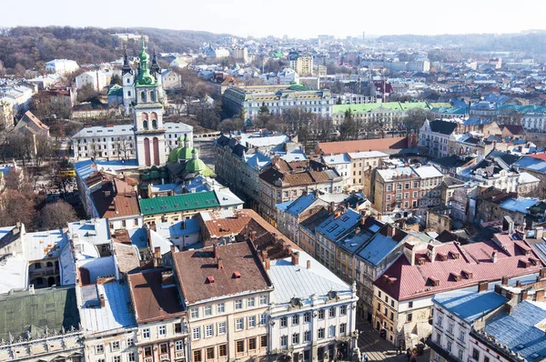Lviv Ukraine February 2016 View City Center Lviv Town Hall — Stock Photo, Image