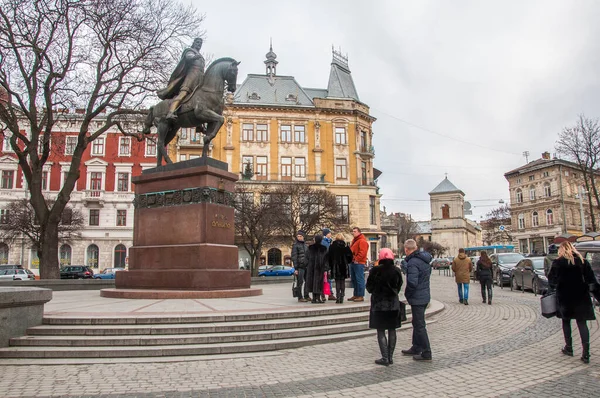 Lviv Ukraine February 2016 Lviv City Center Historical Old City — Stock Photo, Image