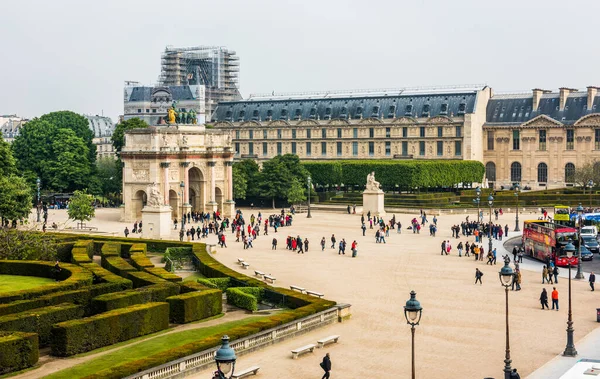 París Francia Mayo 2017 Arco Del Triunfo Del Carrousel Jardín — Foto de Stock