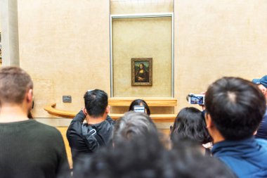 PARIS, FRANCE - 8 Mayıs 2017: Leonardo DaVinci 'nin 