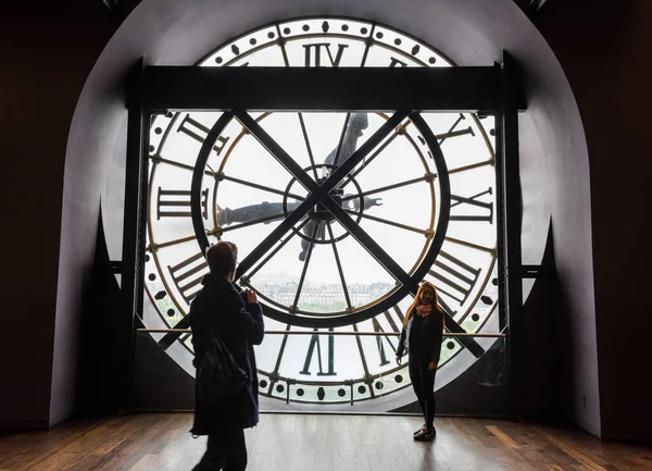 París Francia Mayo 2017 Famoso Reloj Museo Orsay París Francia —  Fotos de Stock