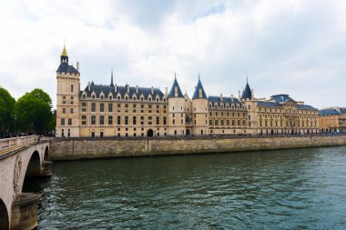  Magnolia çiçekli Eyfel Kulesi. Paris, Fransa 'da bahar manzarası.