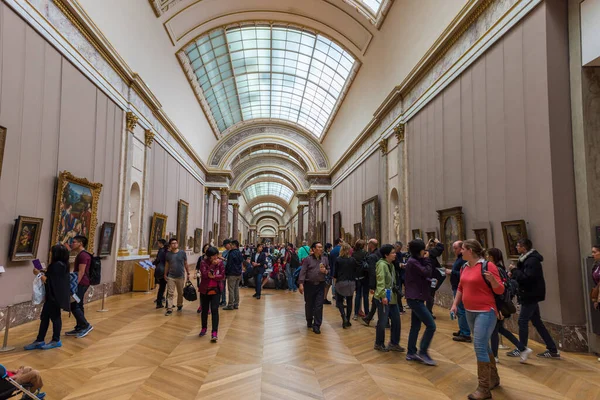 Paris France Mayıs 2017 Louvre Müzesi Görünümü Louvre Müzesi Ndeki — Stok fotoğraf