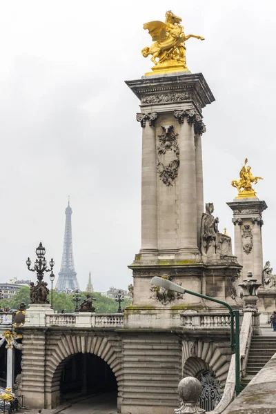 Ponte Pont Alexandre Iii Parigi Ponte Pont Alexandre Con Vista — Foto Stock