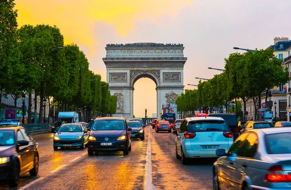 Paris França Maio 2017 Champs Lyses Arco Triunfo Arco Triunfo — Fotografia de Stock