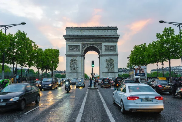 Paris França Maio 2017 Champs Lyses Arco Triunfo Arco Triunfo — Fotografia de Stock