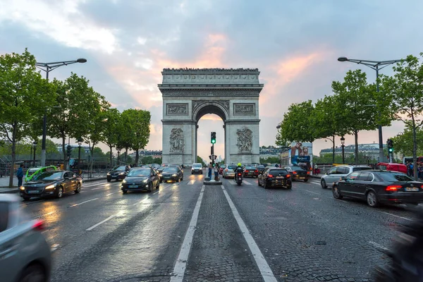 Paris França Maio 2017 Champs Elysees Arco Triunfo Arco Triunfo — Fotografia de Stock