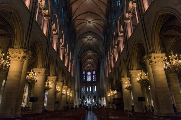 Parigi Francia Maggio 2017 Interno Della Cattedrale Notre Dame Parigi — Foto Stock