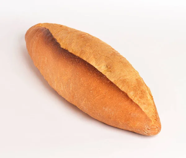 Ekmek Geleneksel Türk Ekmeği Beyaz Arkaplanda Izole — Stok fotoğraf