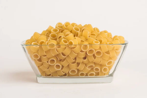 Ringpasta Glazen Schaal Pasta Anellini — Stockfoto