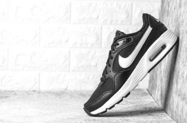 ISTANBUL, TURKEY - JUNE 23, 2021: Nike Air Max SC shoes on white background. 