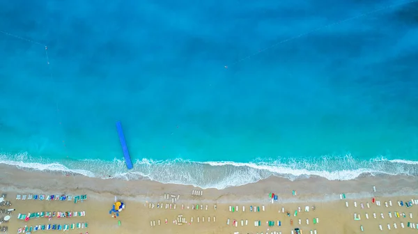 Top View Oludeniz Beach Turquoise Sea Waves Oludeniz Fethiye Mugla — Stock Photo, Image