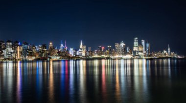 New York, ABD - 24 Eylül 2018: Manhattan şehri manzarası. Güzel şehir manzarası. New York City, ABD.
