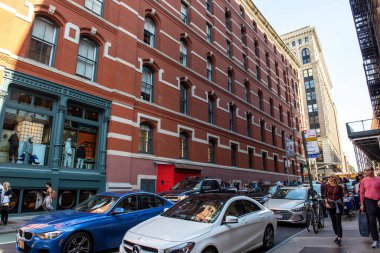 New York, ABD - 24 Eylül 2018: Manhattan şehri manzarası. Güzel şehir manzarası. New York City, ABD.