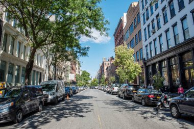 New York, ABD - 24 Eylül 2018: Manhattan şehri manzarası. Güzel şehir manzarası. New York City, ABD.