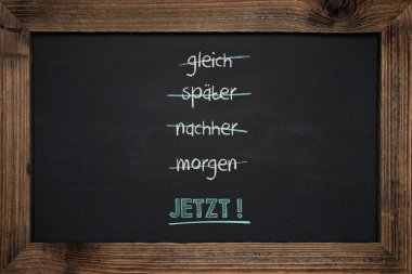 Chalkboard handwriting business success in German clipart
