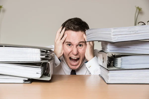 Burnout stressad konkurs bröt bank — Stockfoto