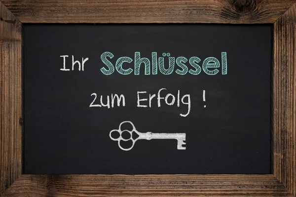 Éxito del negocio de la escritura a mano en alemán — Foto de Stock