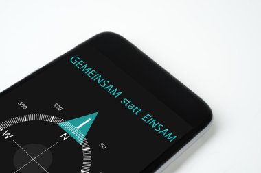 metin ve ok ile birlikte kullanışlı pusula