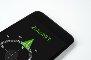 metin ve ok gelecekteki kullanışlı pusula