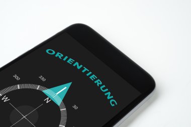 metin ve ok oryantasyon ile kullanışlı pusula