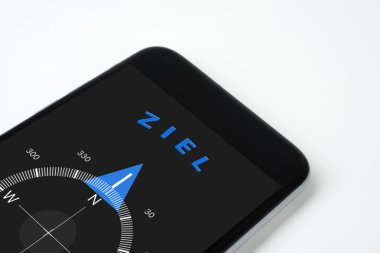 kullanışlı pusula hedef metin ve ok ile