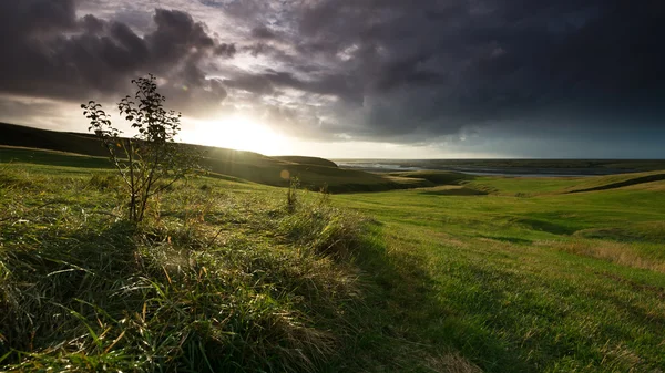 Island landskap toppmötet korsar vandring natur mark — Stockfoto