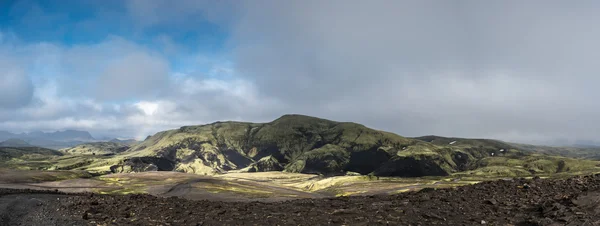 Islandpanorama Gipfelkreuz Wandern Naturland — Stockfoto