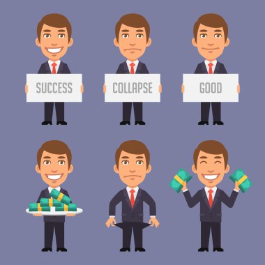 İş takım elbiseli adamı nesneleri bölüm 3 tutar