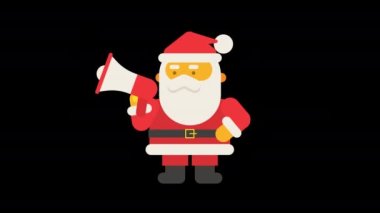 Noel Baba megafonu tutar ve 