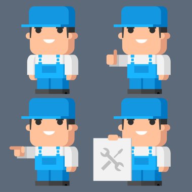 Çeşitli teşkil etmektedir gülümseyen tesisatçı