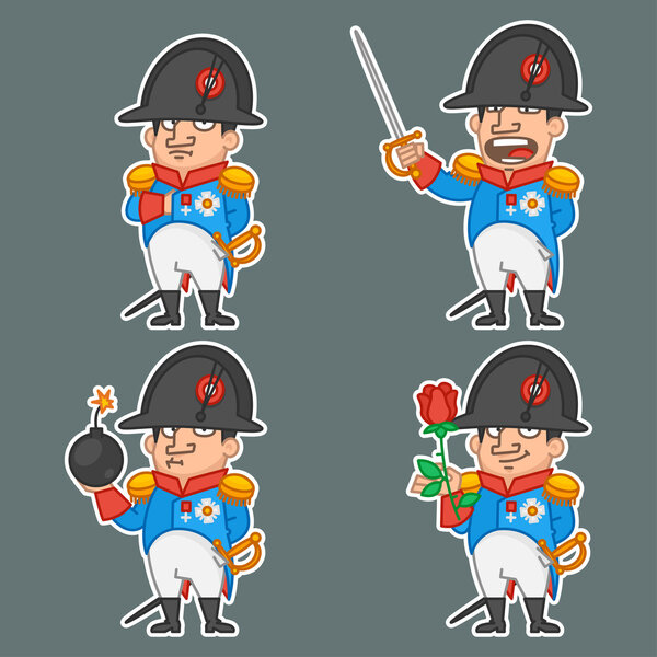 Napoleon Bonaparte character in various poses