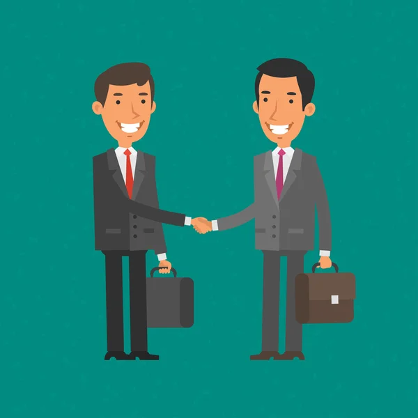 İki işadamı sıkışalım ve gülümseme