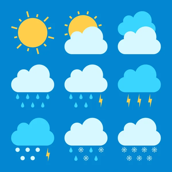 Weather forecast icon sets — Stock Vector