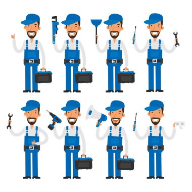 Tamirci farklı pozlar