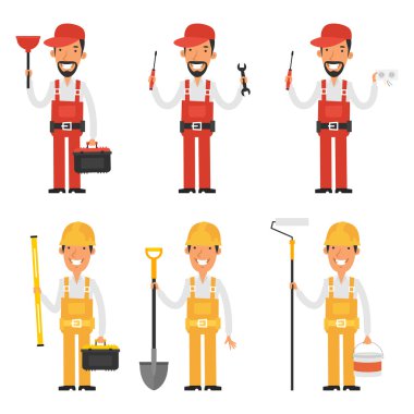 Set karakter Oluşturucu ve tesisatçı