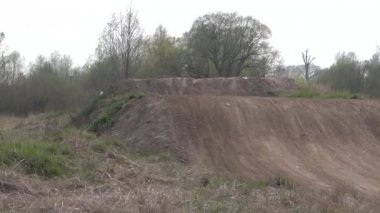 Motocross atlamak Gorzow Wielkopolski Polonya 24.04.2012r eğitim üzerinde suzuki Ltz400