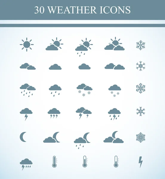 Iconos meteorológicos — Vector de stock