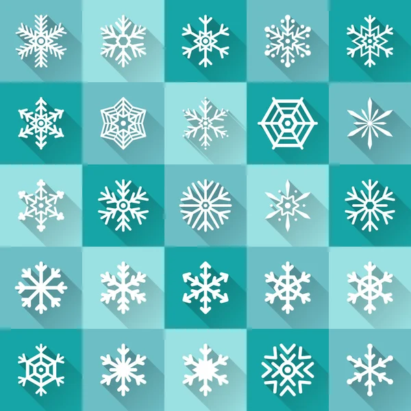 Set of christmas icons in flat style — Stock Vector