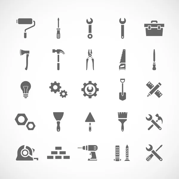 Conjunto de 25 ícones de ferramenta. Ilustração vetorial eps8 — Vetor de Stock